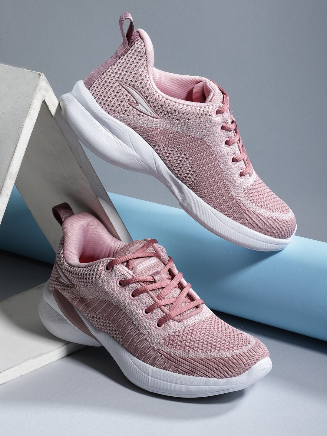 

ASIAN Women Pink Mesh Running Non-Marking Shoes