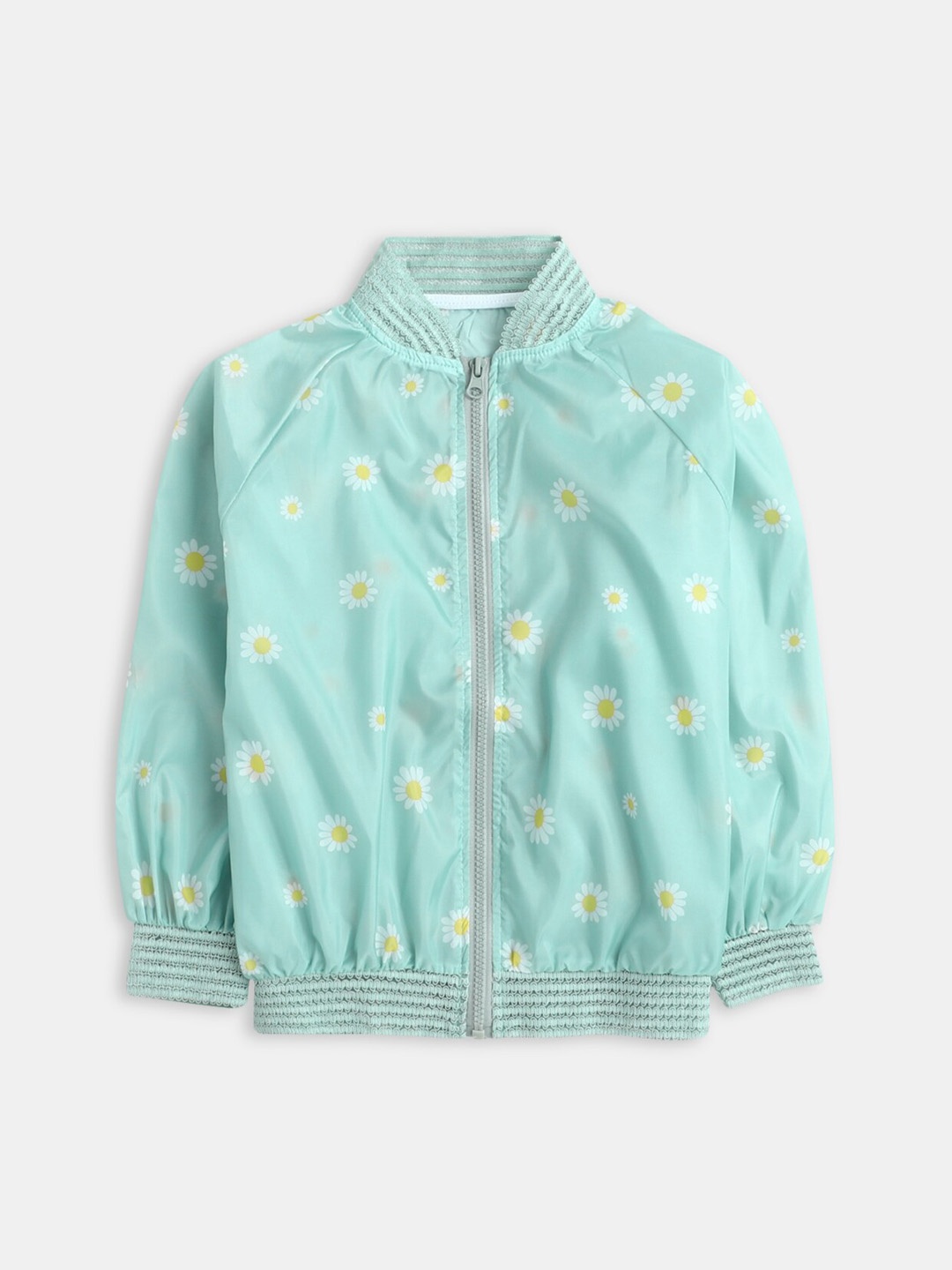 

Hopscotch Girls Green Floral Bomber Jacket