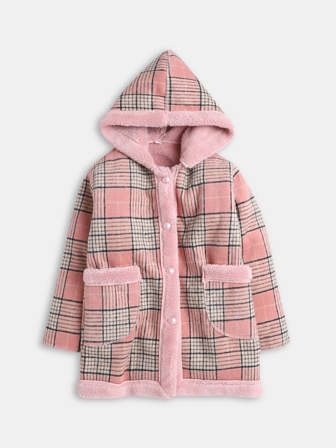 

Hopscotch Girls Pink & Blue Checked Long Coats