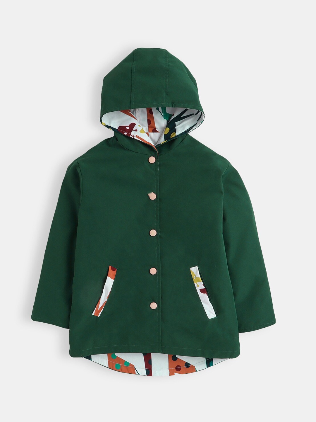 

Hopscotch Girls Green Reversible Open Front Jacket