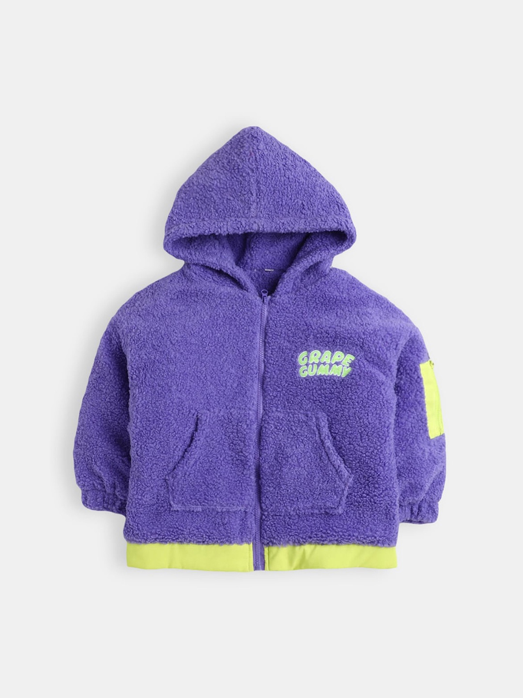 

Hopscotch Boys Purple Acrylic Open Front Jacket