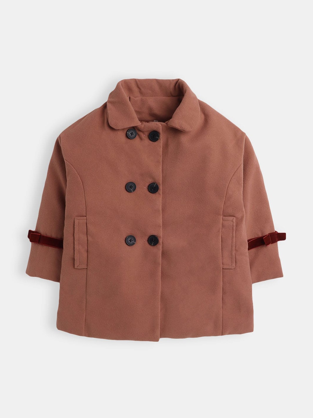 

Hopscotch Girls Brown Solid Coat