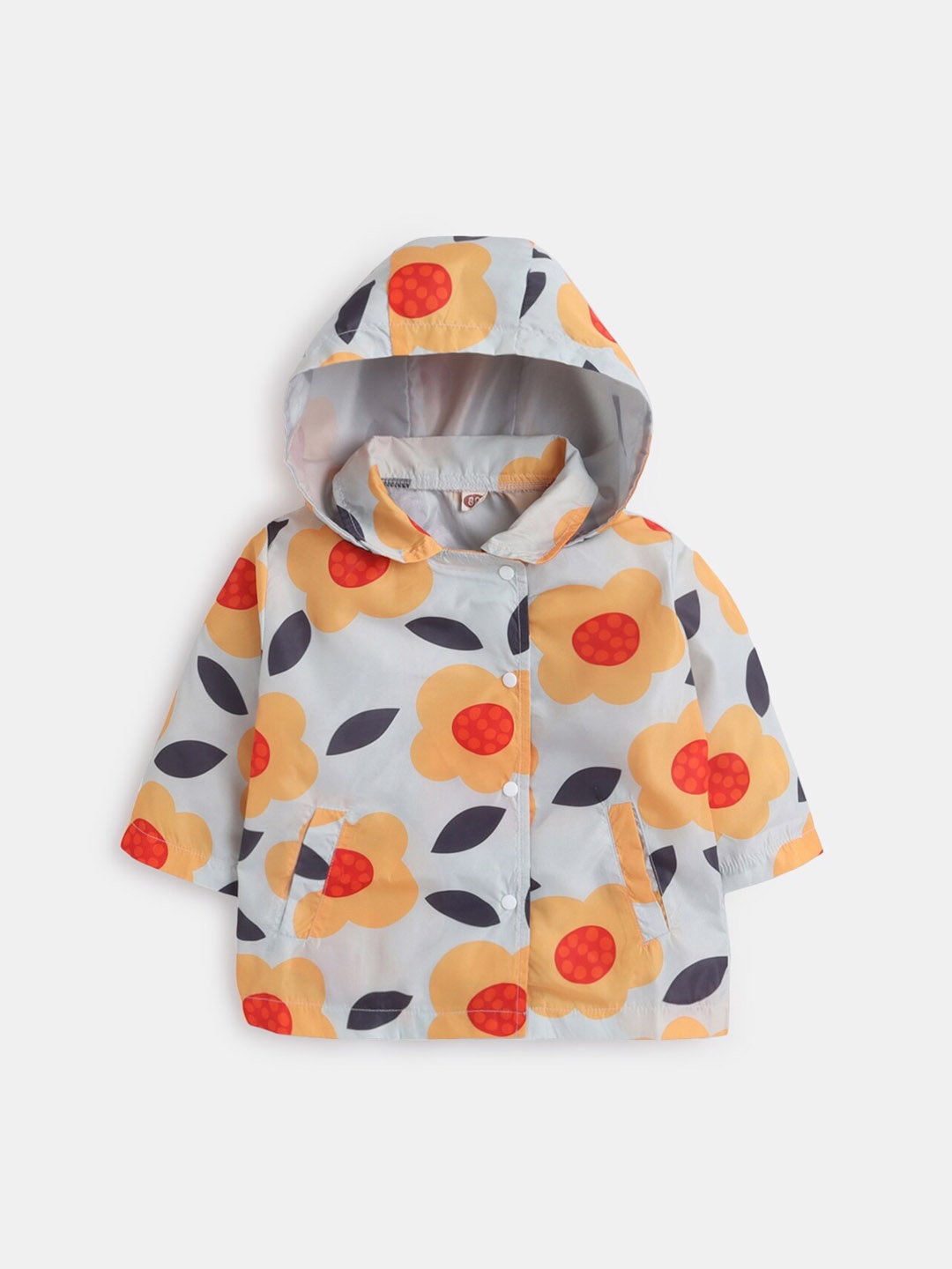 

Hopscotch Boys Grey Orange Floral Tailored Jacket