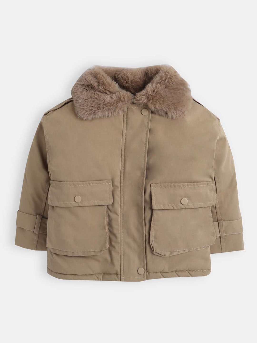 

Hopscotch Boys Brown Solid Long Coats