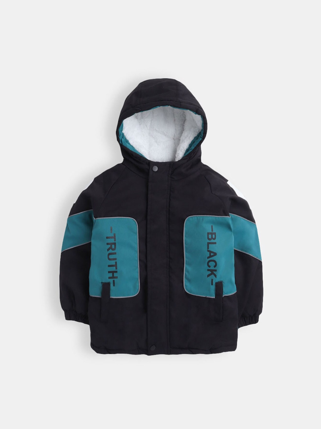 

Hopscotch Boys Black Printed Long Coats