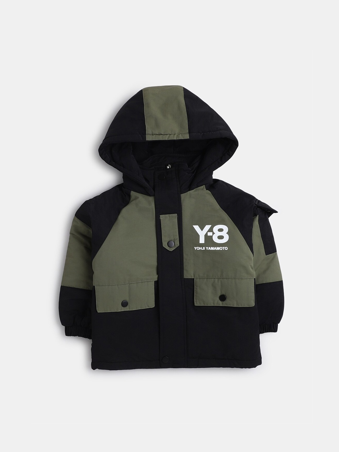 

Hopscotch Boys Green Printed Overcoats