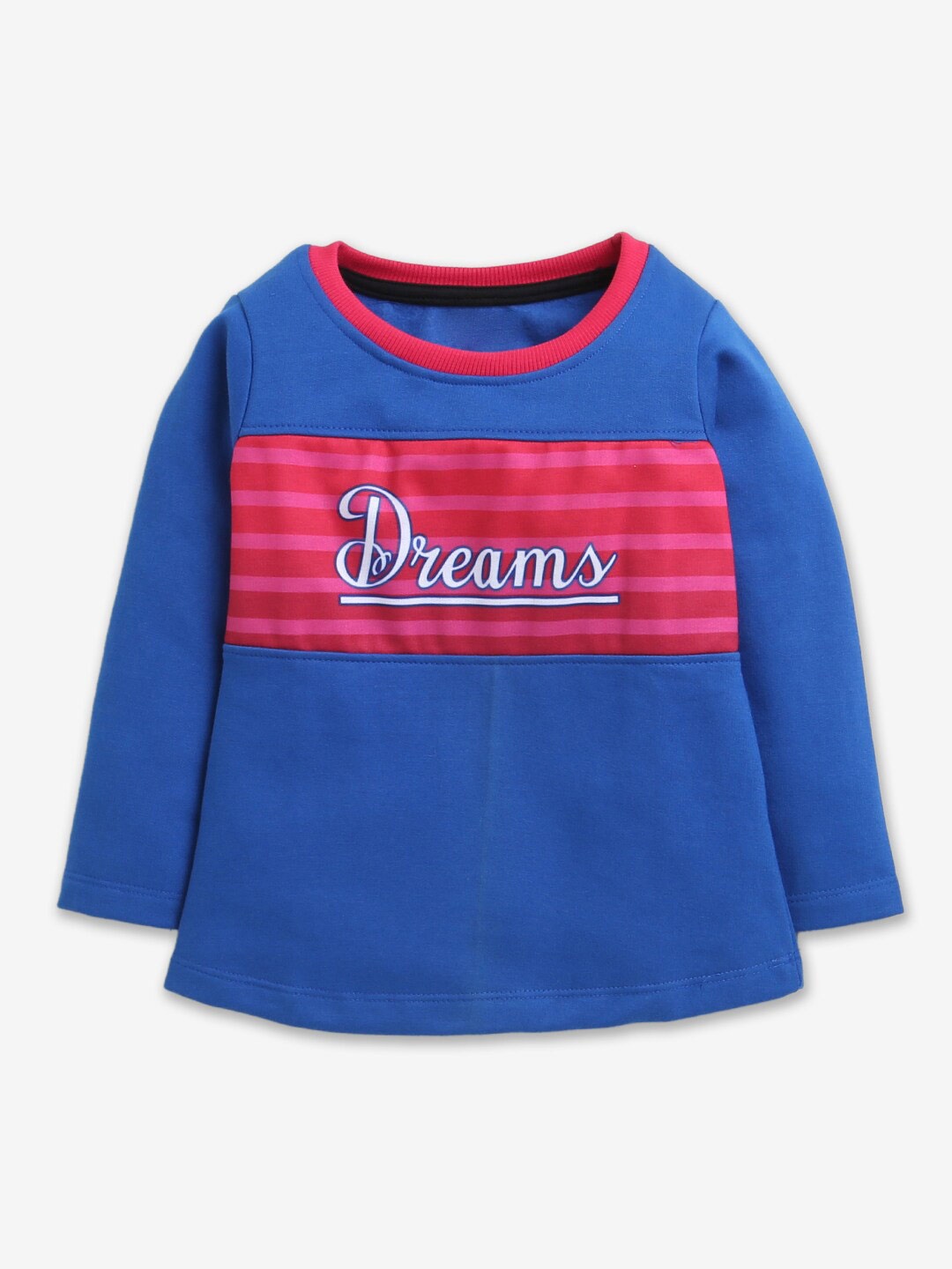 

Hopscotch Girls Blue Printed Sweatshirt