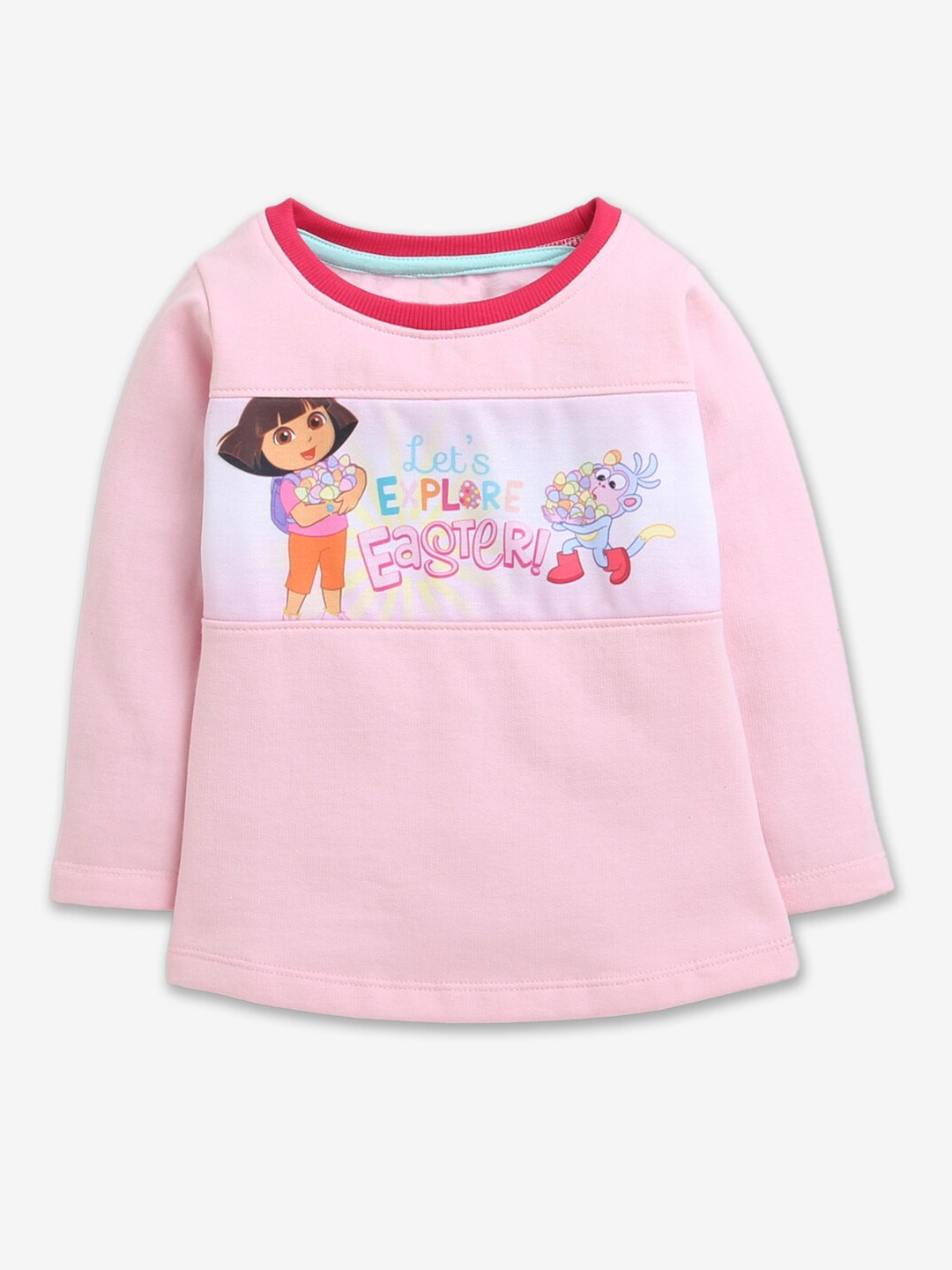 

Hopscotch Girls Pink Dora Printed Sweatshirt