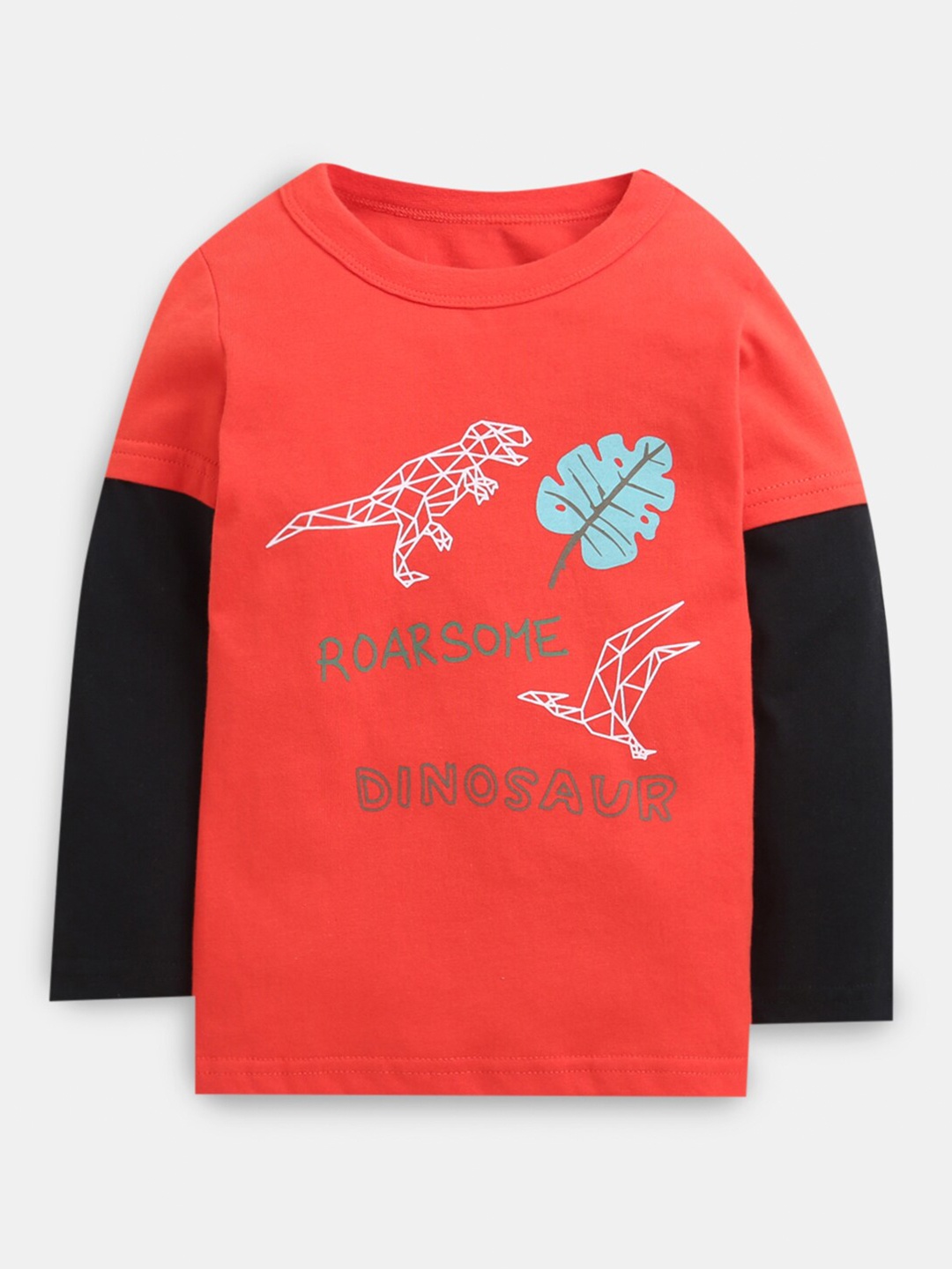 

Hopscotch Boys Red Typography Printed Cotton Sweatshirt