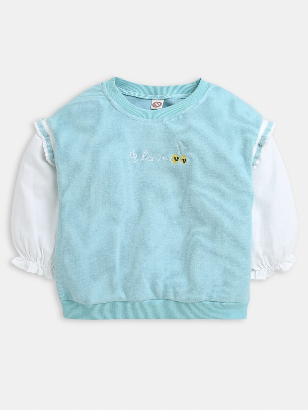 

Hopscotch Girls Sea Green Full-Sleeve Sweatshirt