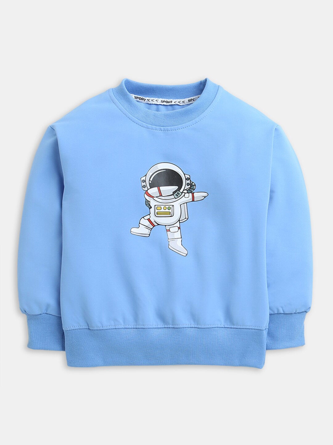

Hopscotch Boys Blue Printed Sweatshirt