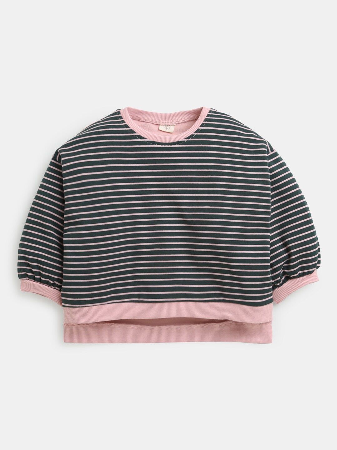 

Hopscotch Girls Pink Printed Sweatshirt