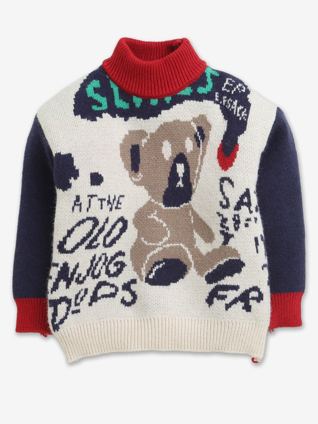 

Hopscotch Girls Navy Blue & White Pullover Sweater