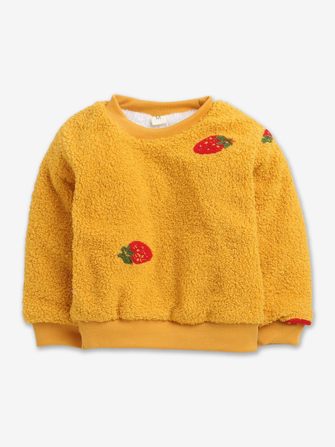 

Hopscotch Girls Yellow Printed Sweatshirt