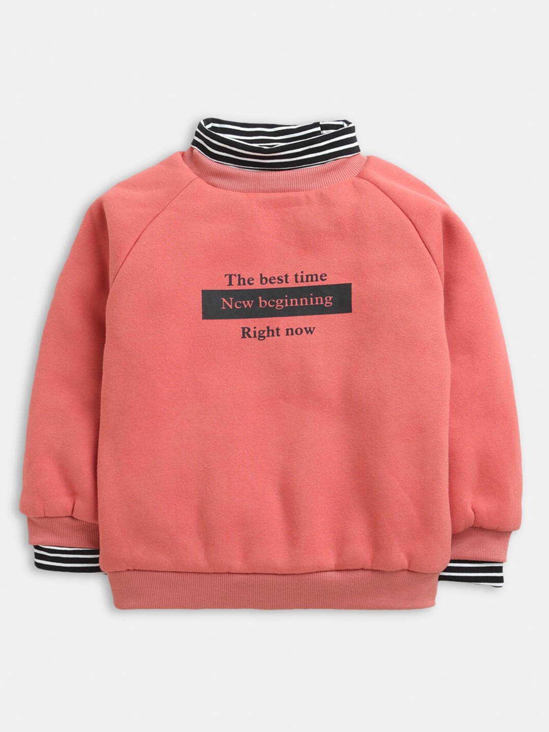

Hopscotch Girls Red Printed Cotton Sweatshirt