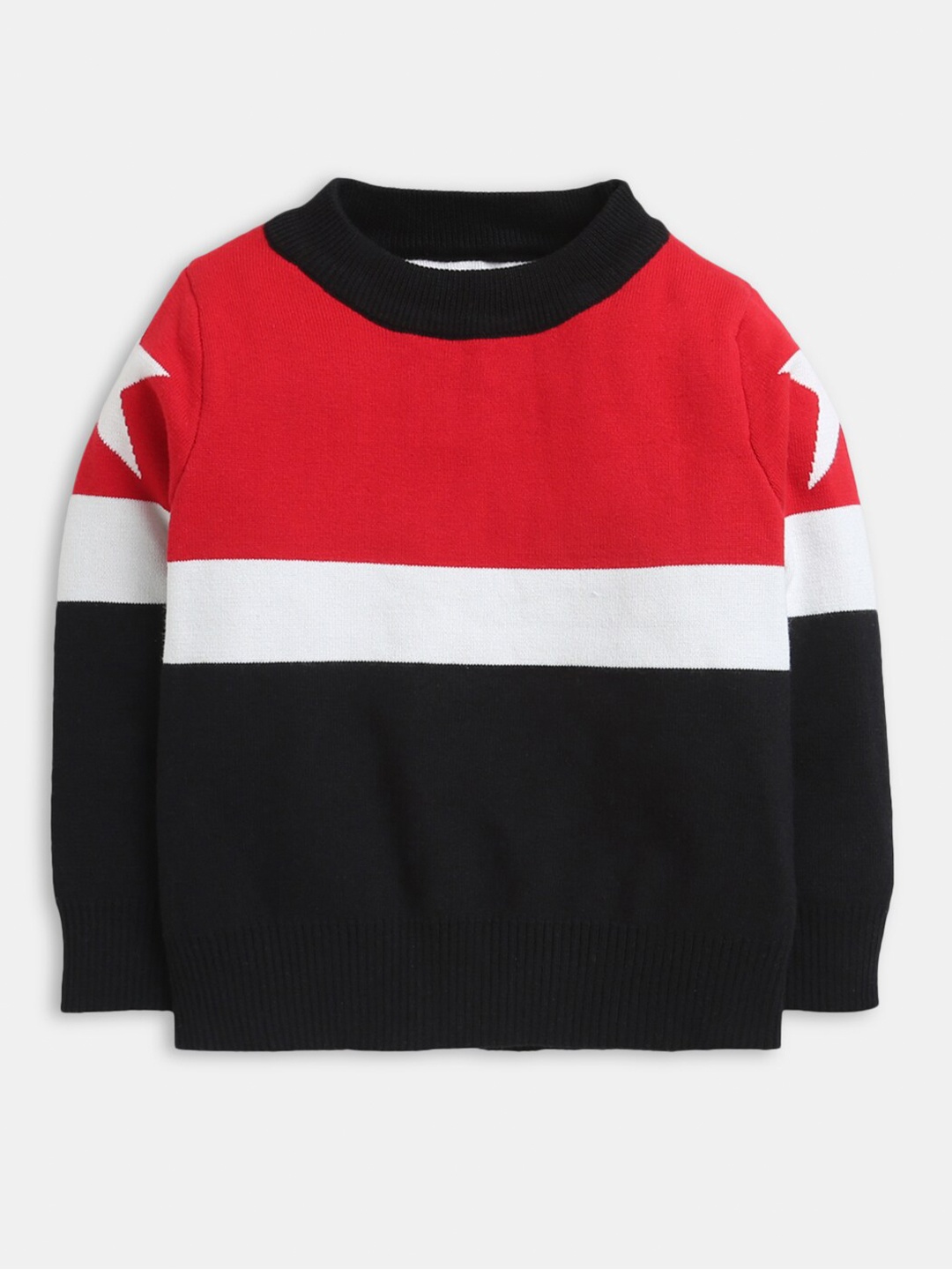 

Hopscotch Boys Red Colourblocked Sweatshirt