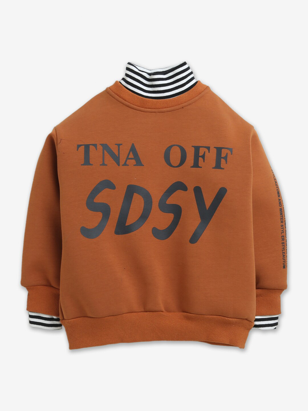

Hopscotch Boys Brown Printed Full-Sleeve Sweatshirt