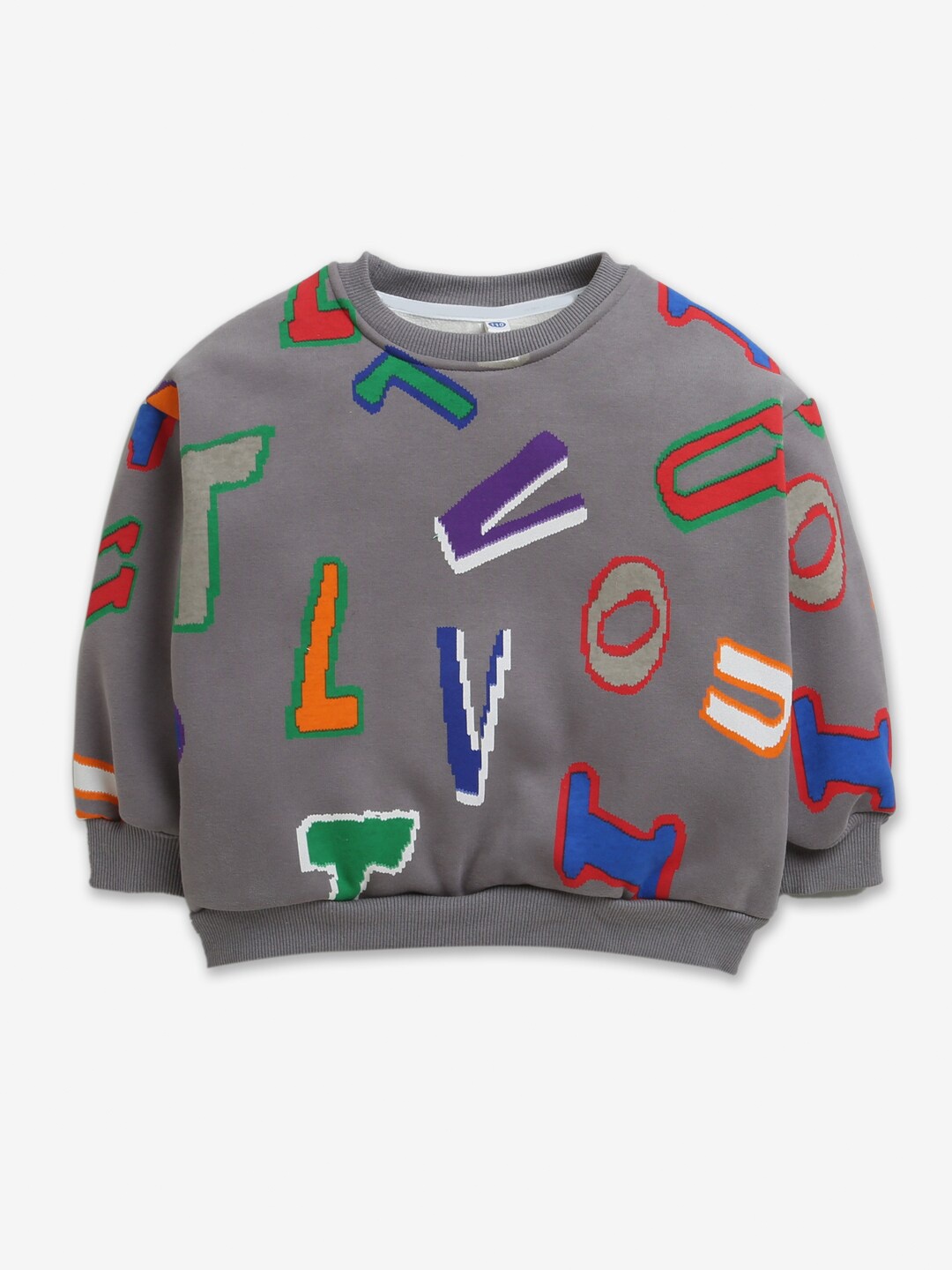 

Hopscotch Boys Grey Typography Print Sweatshirt