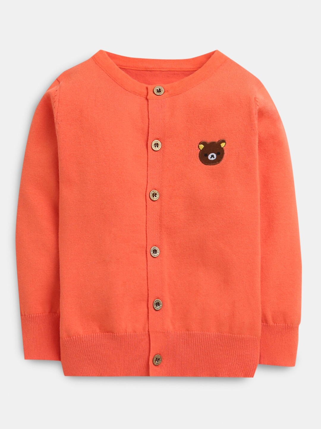 

Hopscotch Boys Orange & Brown Printed Cardigan Sweater