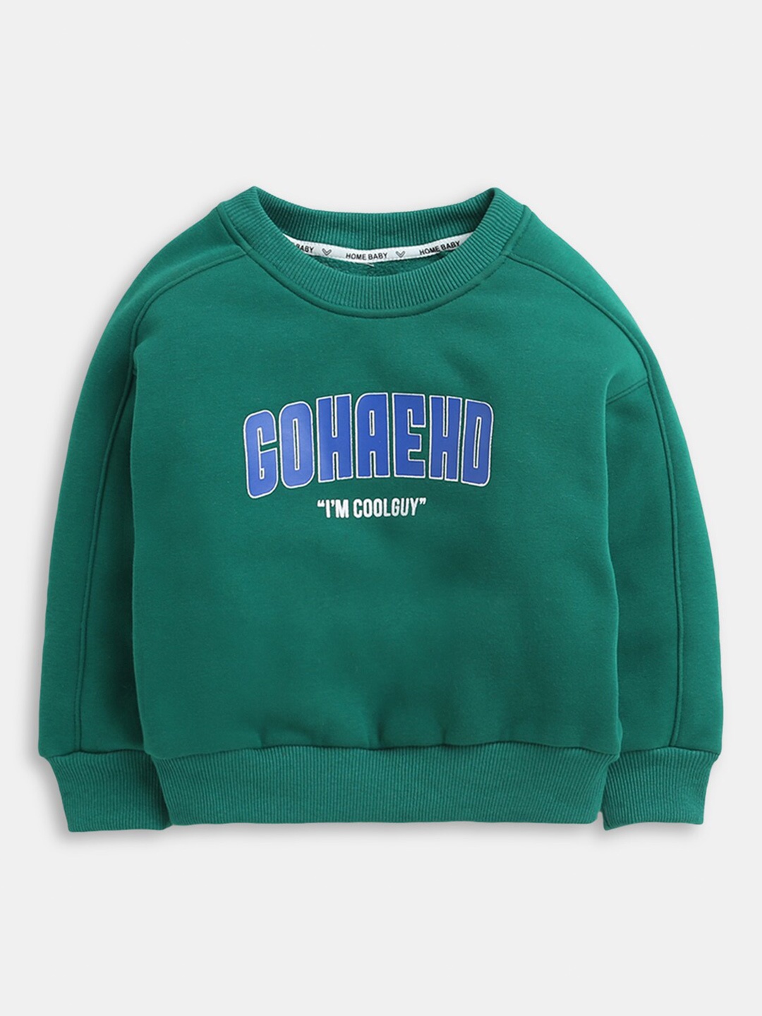 

Hopscotch Boys Green Printed Sweatshirt