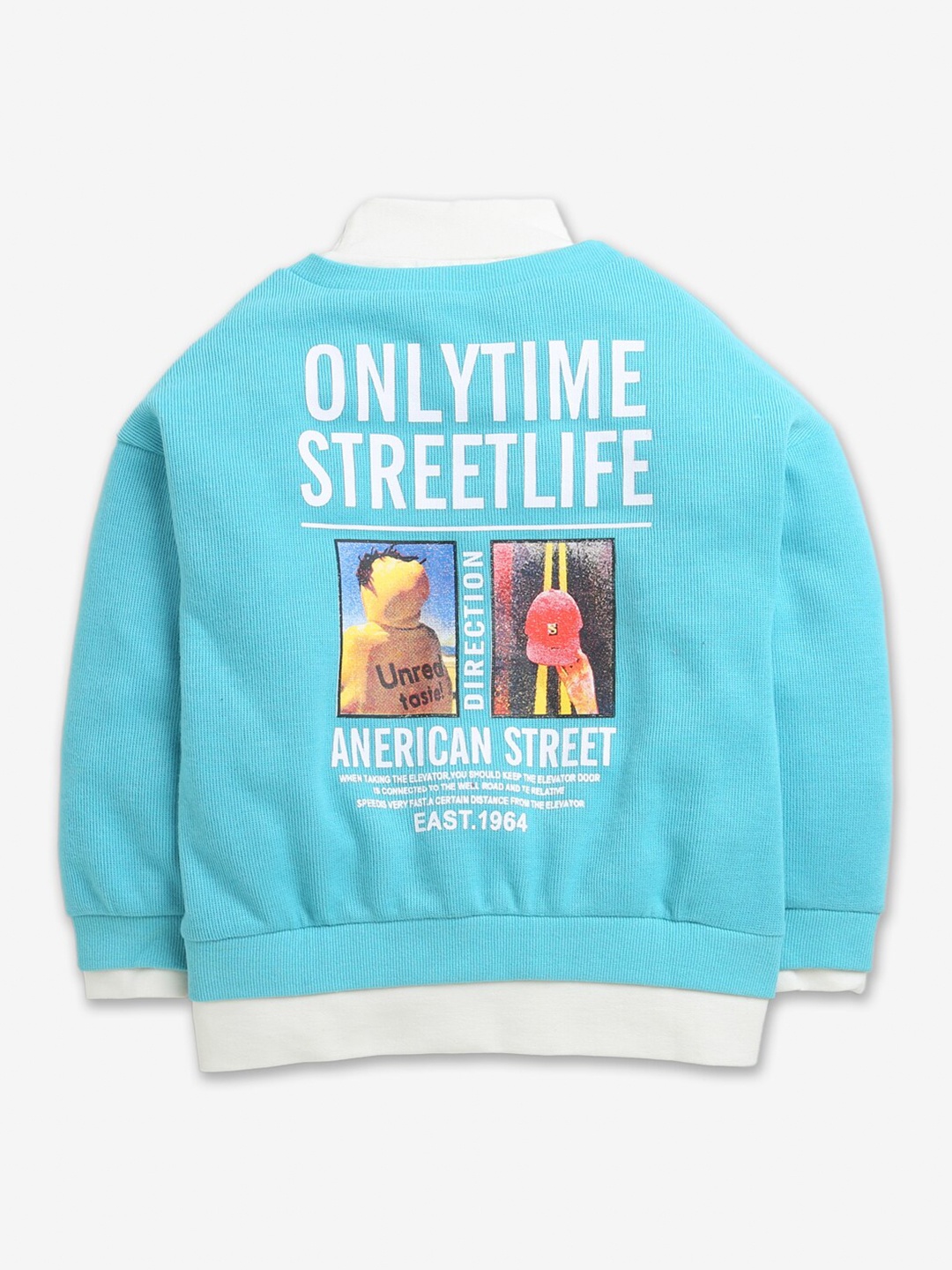 

Hopscotch Boys Blue Printed Sweatshirt