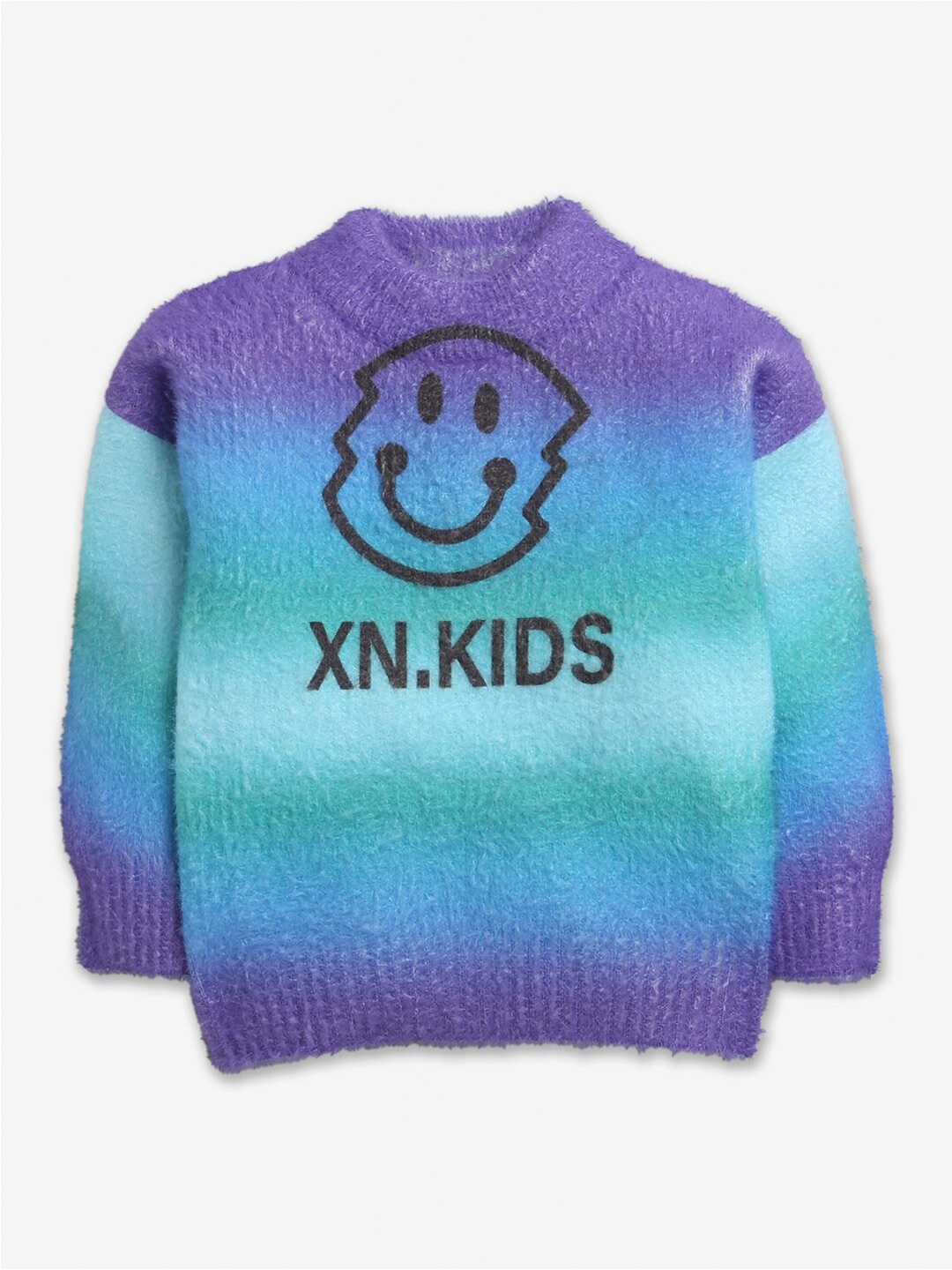

Hopscotch Boys Blue & Purple All-Over Print Full-Sleeve Sweater