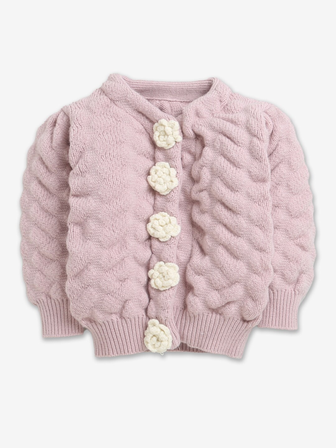 

Hopscotch Girls Pink Cable Knit Cardigan