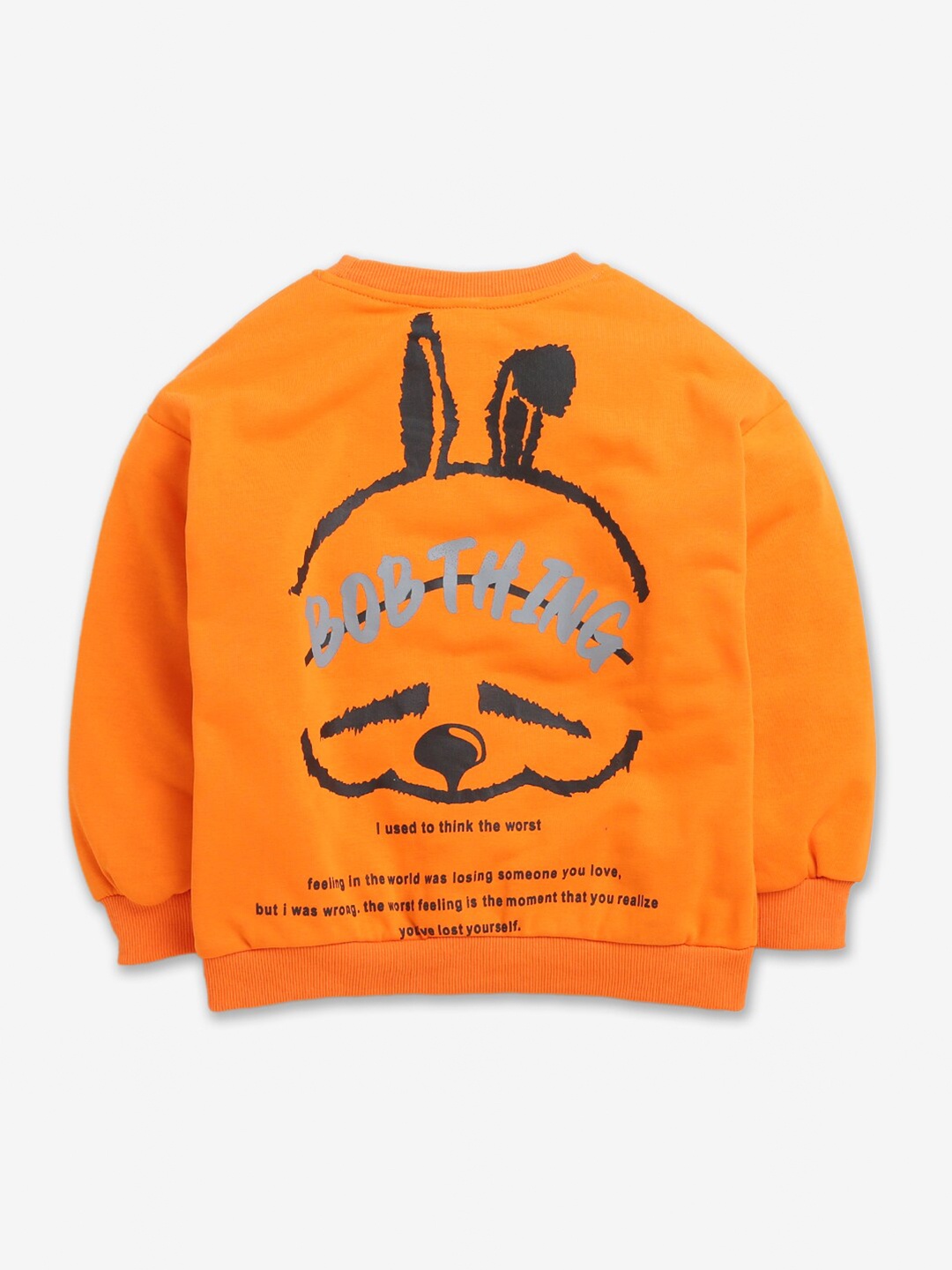

Hopscotch Boys Orange Printed Sweatshirt