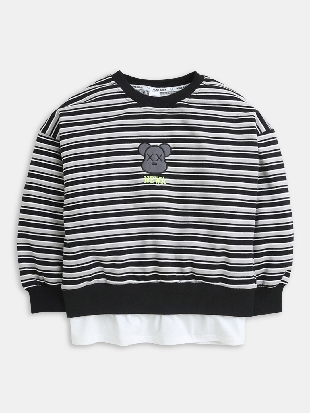 

Hopscotch Boys Black Striped Sweatshirt