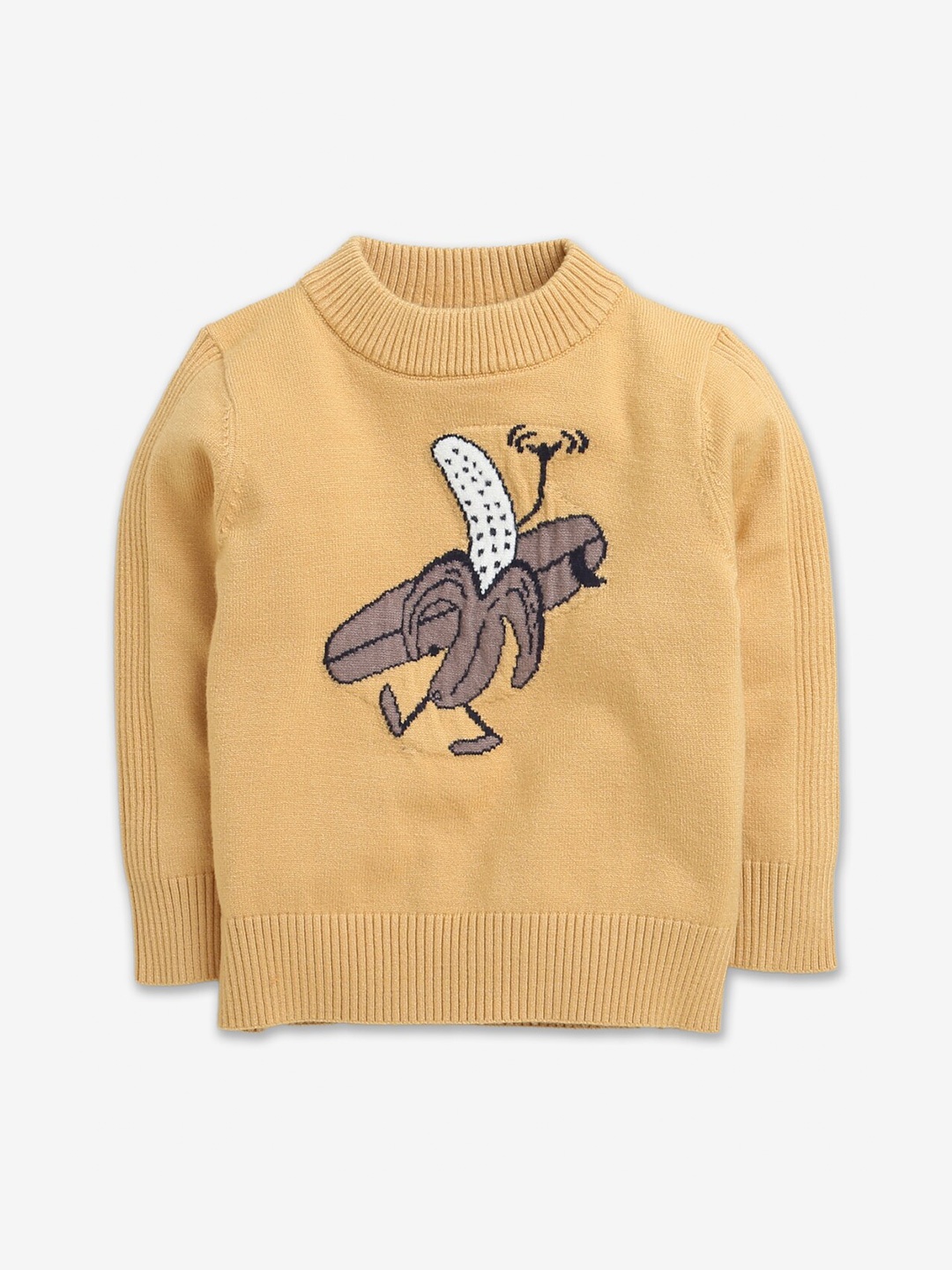 

Hopscotch Boys Yellow Printed Pullover