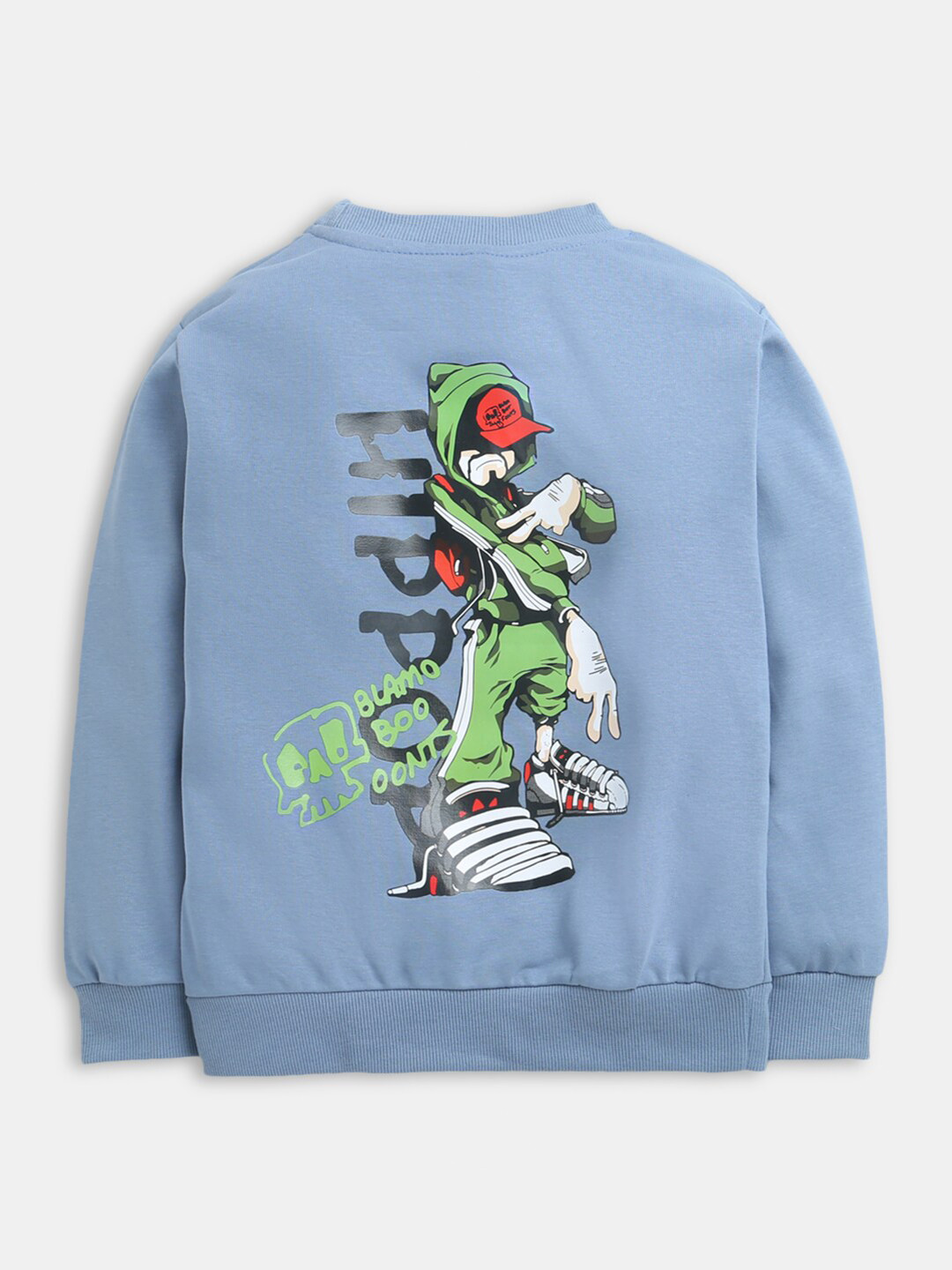 

Hopscotch Boys Blue Printed Sweatshirt