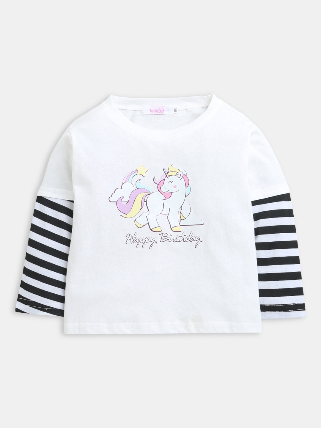 

Hopscotch Girls White Printed Sweatshirt