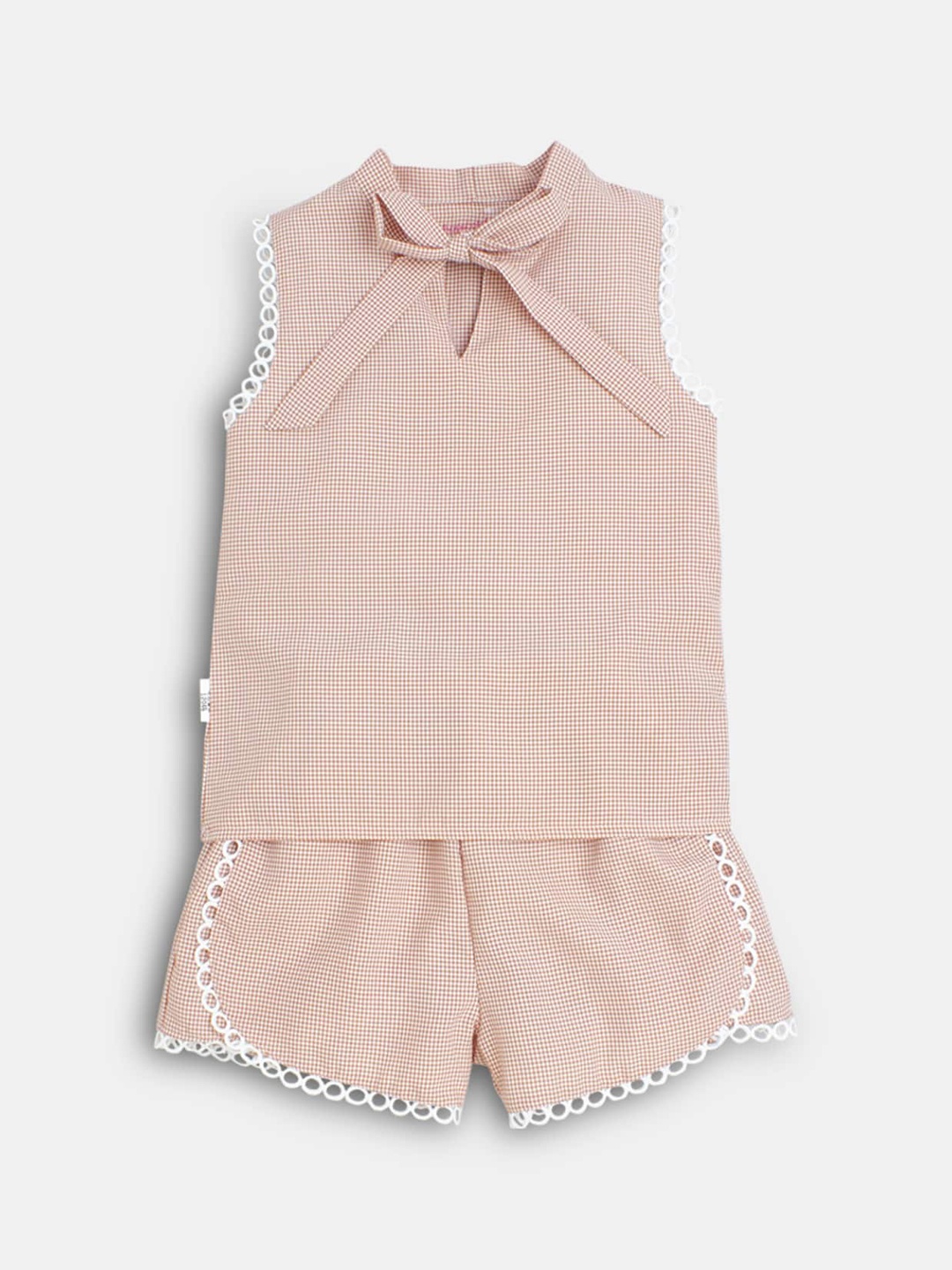 

Hopscotch Girls Pink & White Top with Shorts