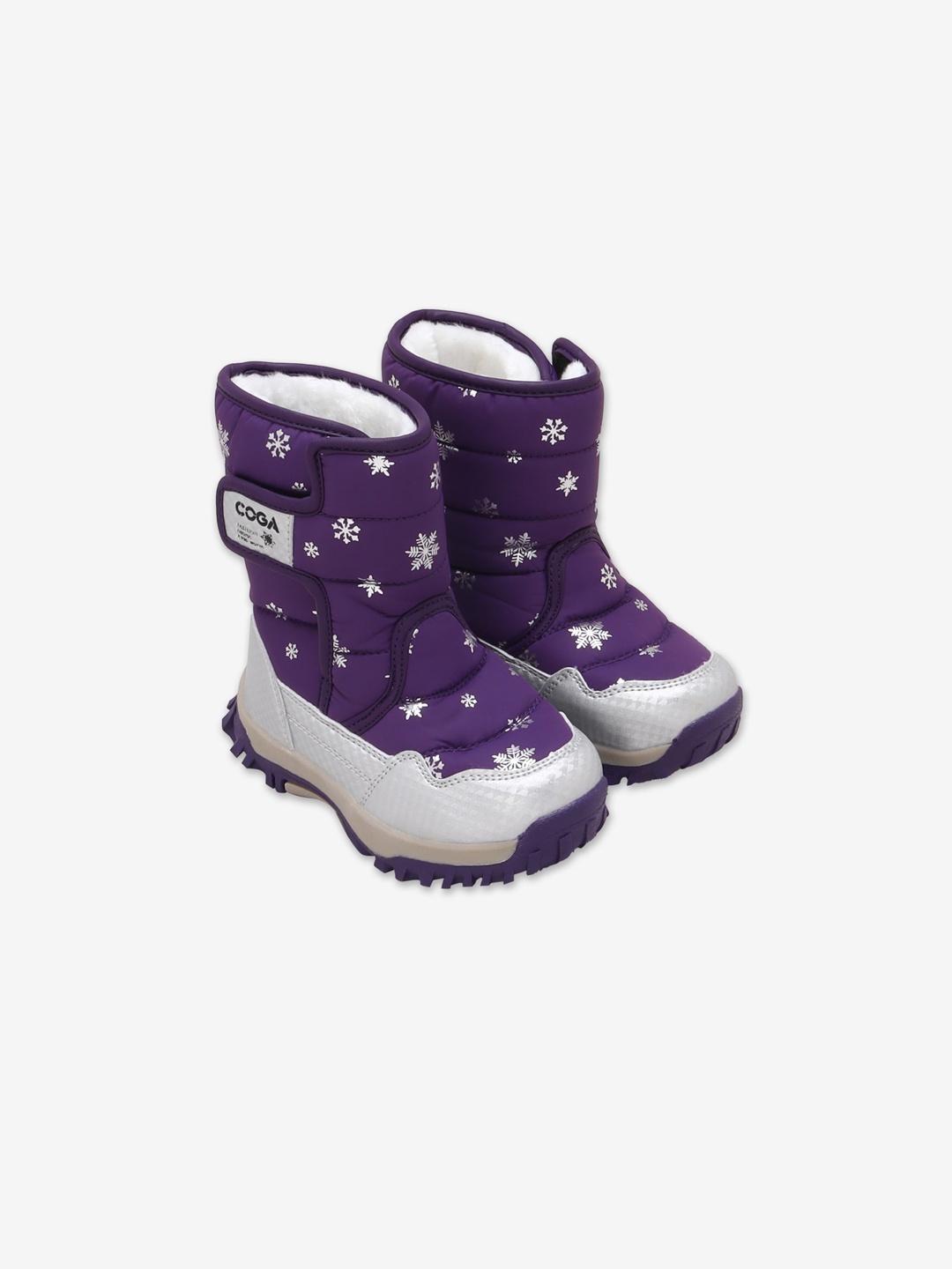 

Hopscotch Kids Purple Printed Casual Snow Boots