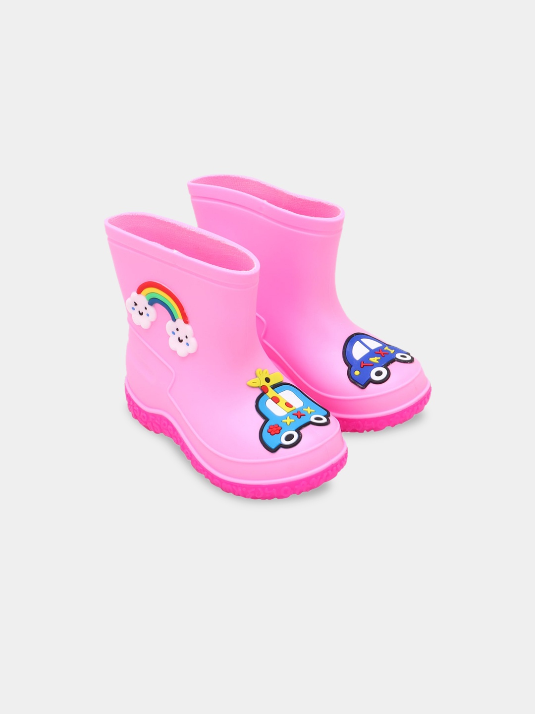 

Hopscotch Girls Pink Patterned Rain Boots