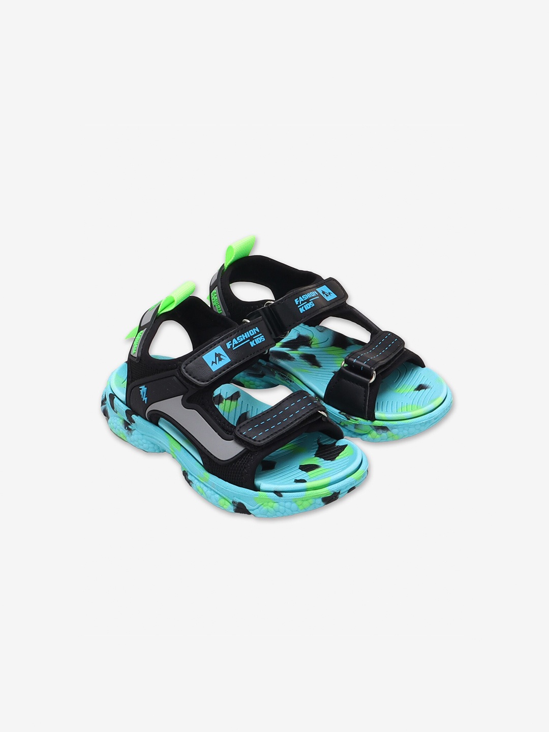 

Hopscotch Boys Turquoise Blue & Black Comfort Sandals