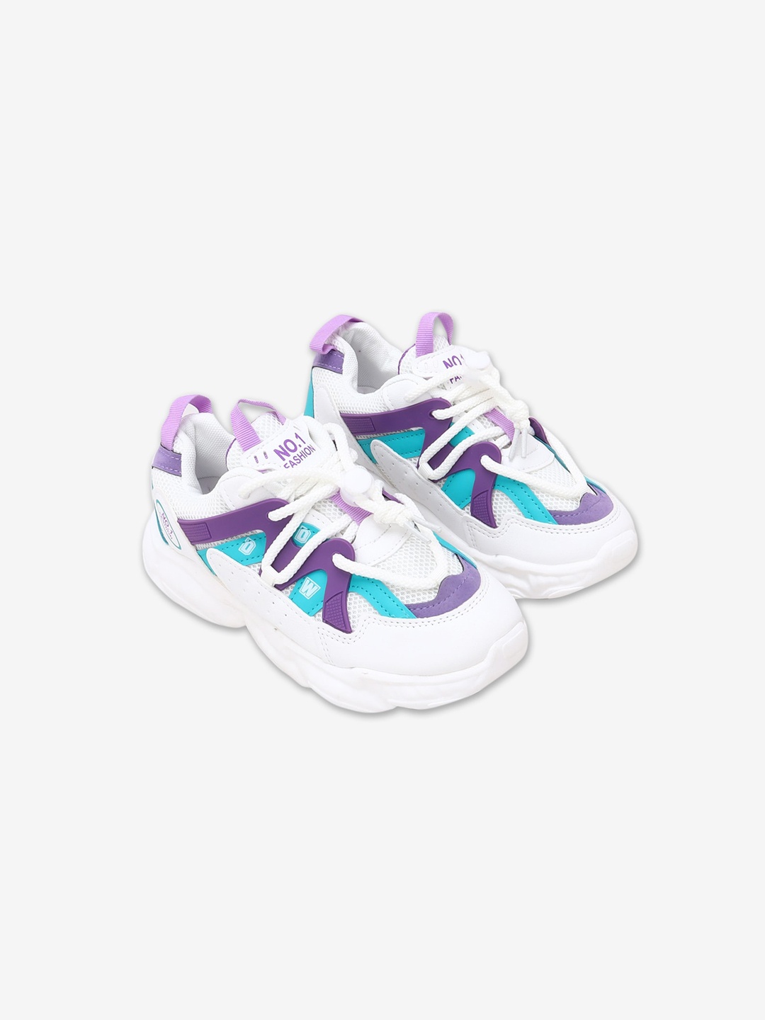 

Hopscotch Girls Purple and White Colourblocked Sneakers