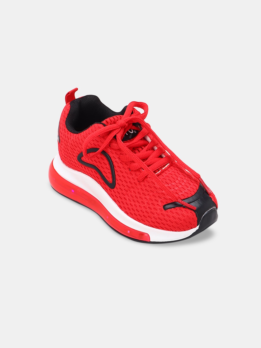 

Hopscotch Boys Red Colourblocked PU Sneakers