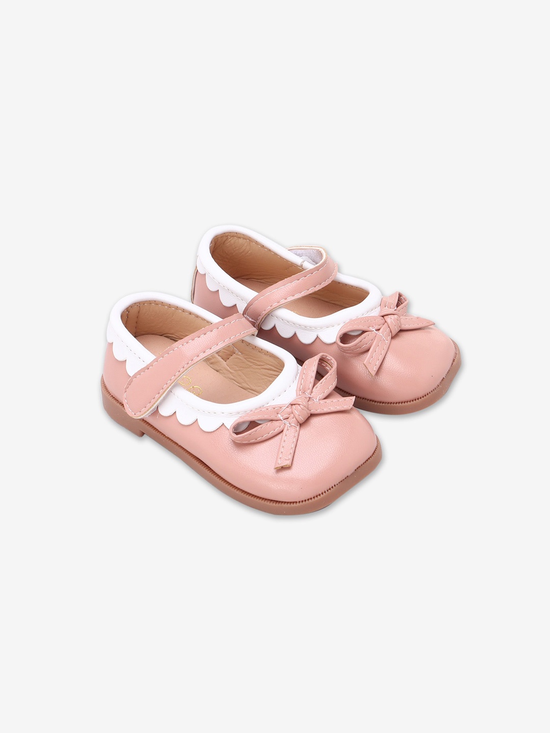 

Hopscotch Girls Pink Printed Ballerinas with Bows