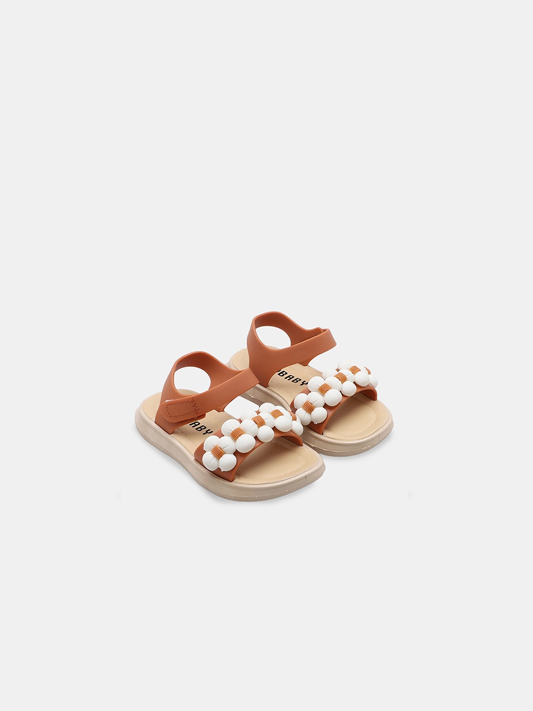 

Hopscotch Girls Orange Colourblocked Open Toe Flats