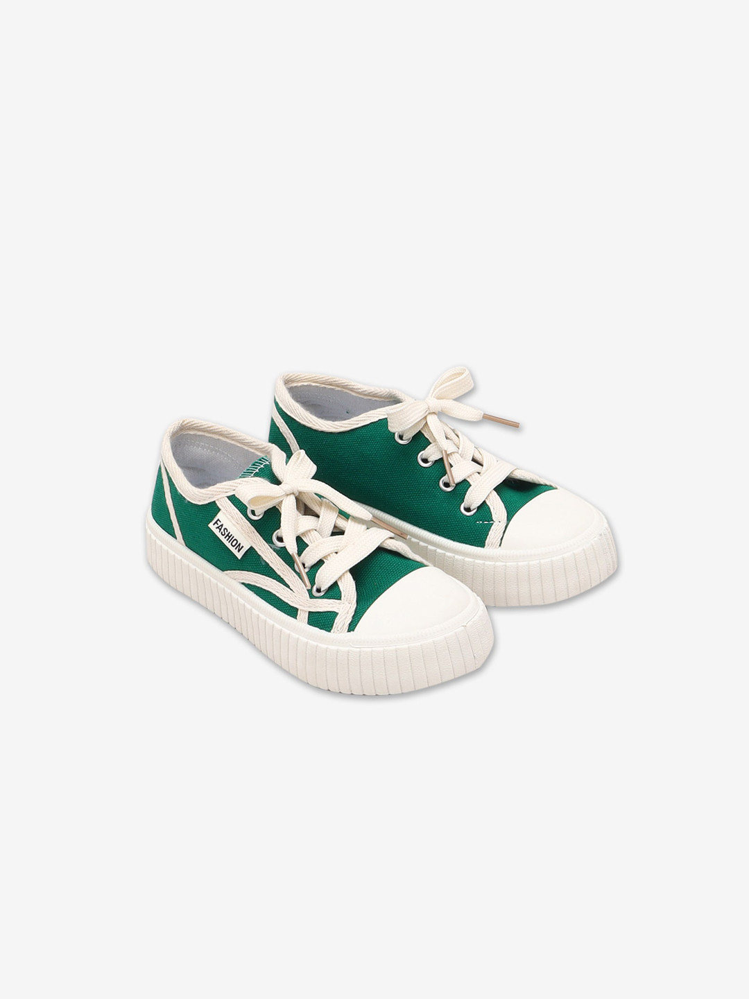 

Hopscotch Boys Green and White Lace Tie-Up Sneakers