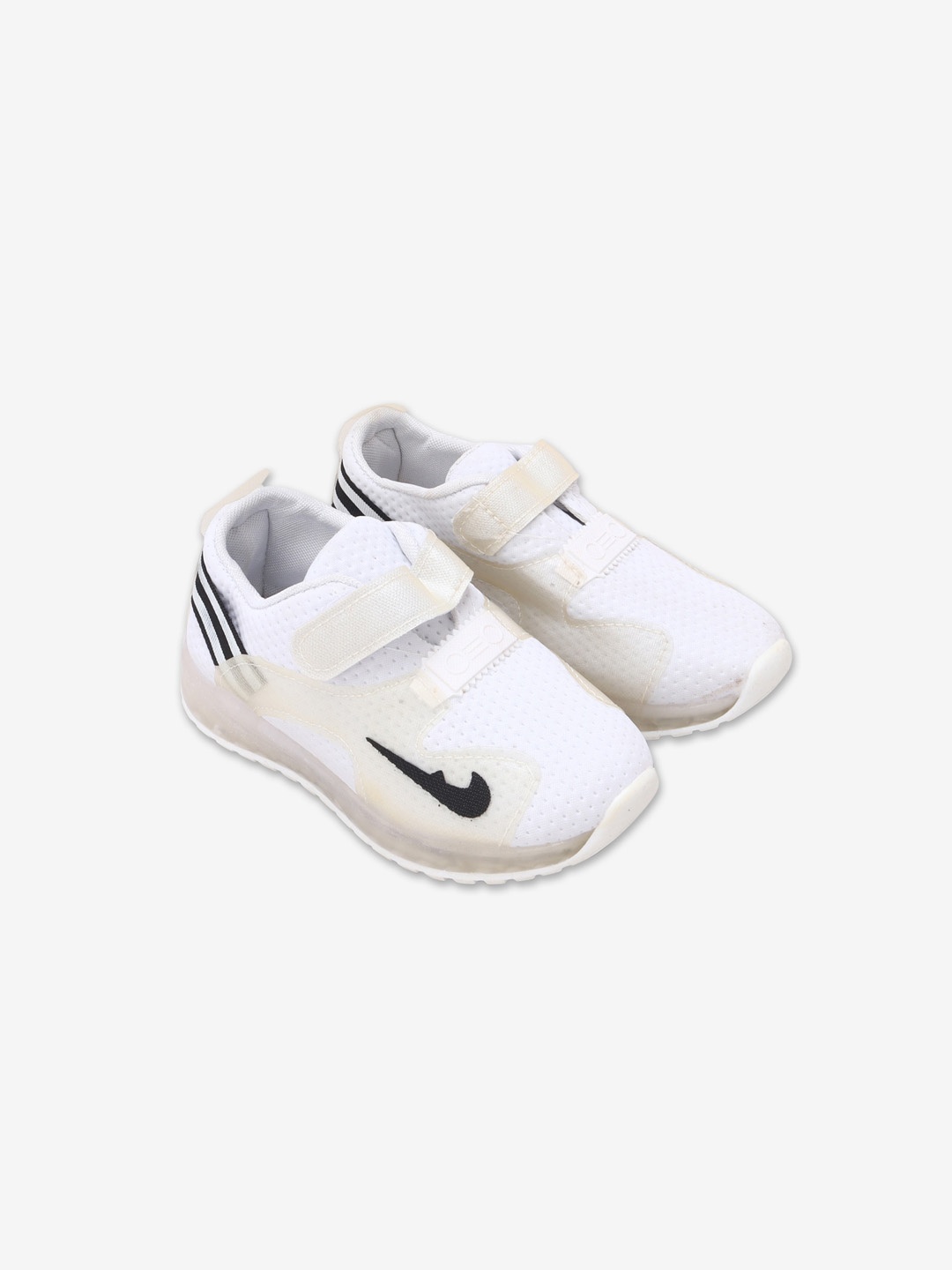 

Hopscotch Unisex Kids White Perforations PU Slip-On LED Sneakers