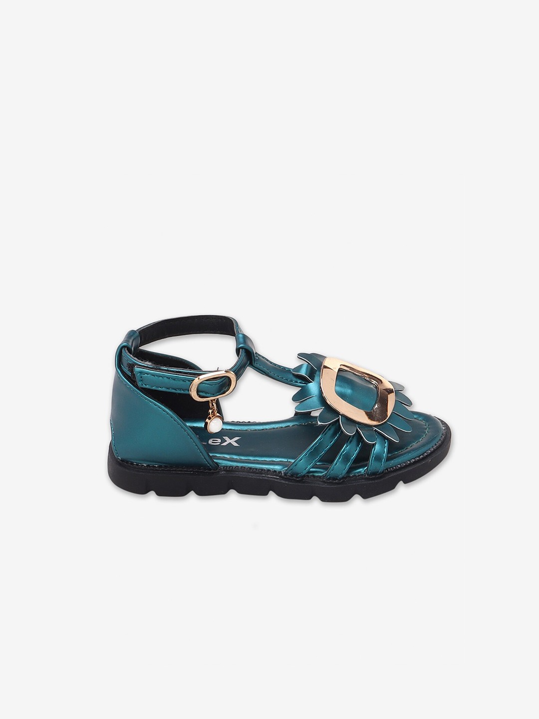 

Hopscotch Girls Green Embellished Open Toe Flats