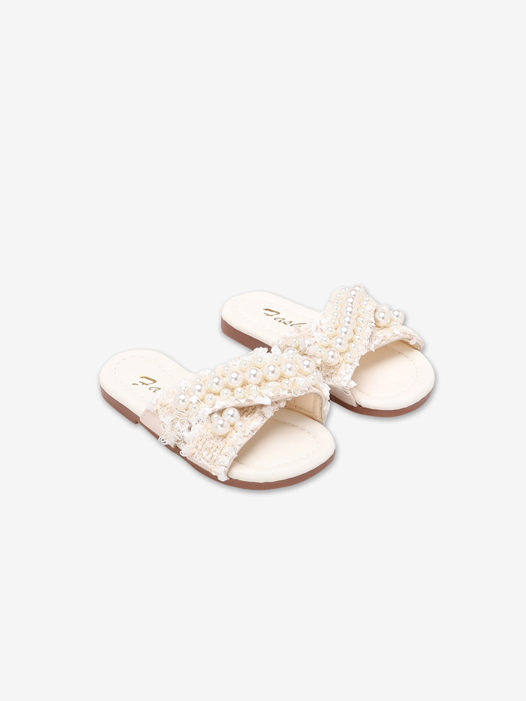 

Hopscotch Girls Beige Embellished Open Toe Flats