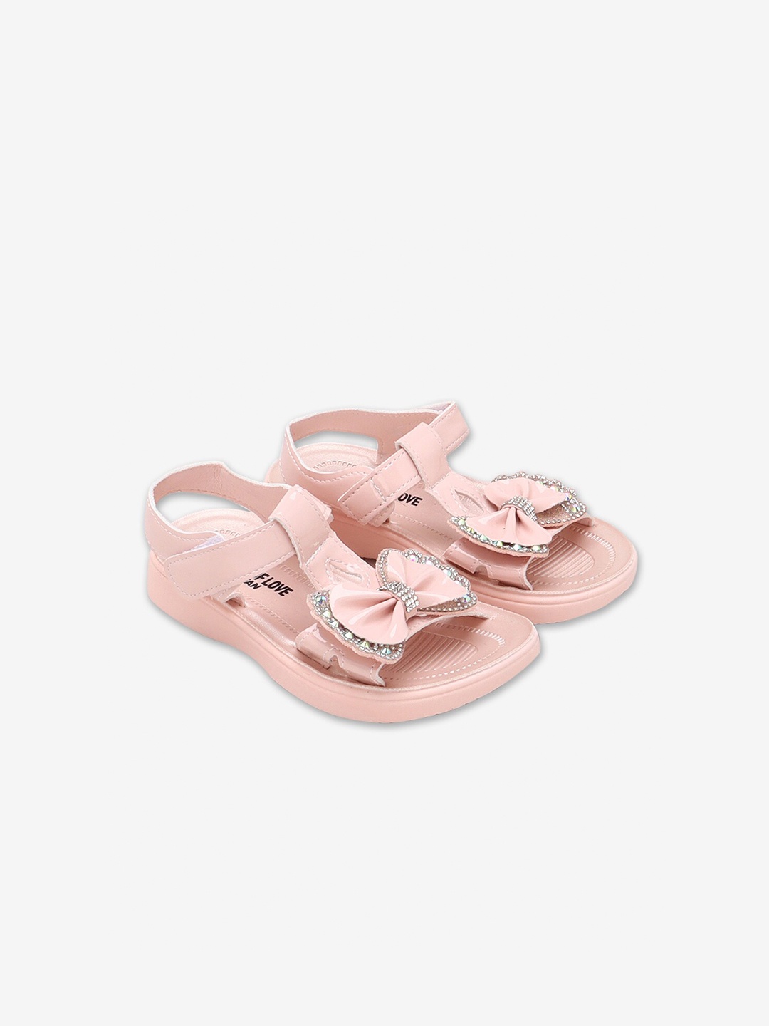 

Hopscotch Girls Pink & White PU Comfort Sandals