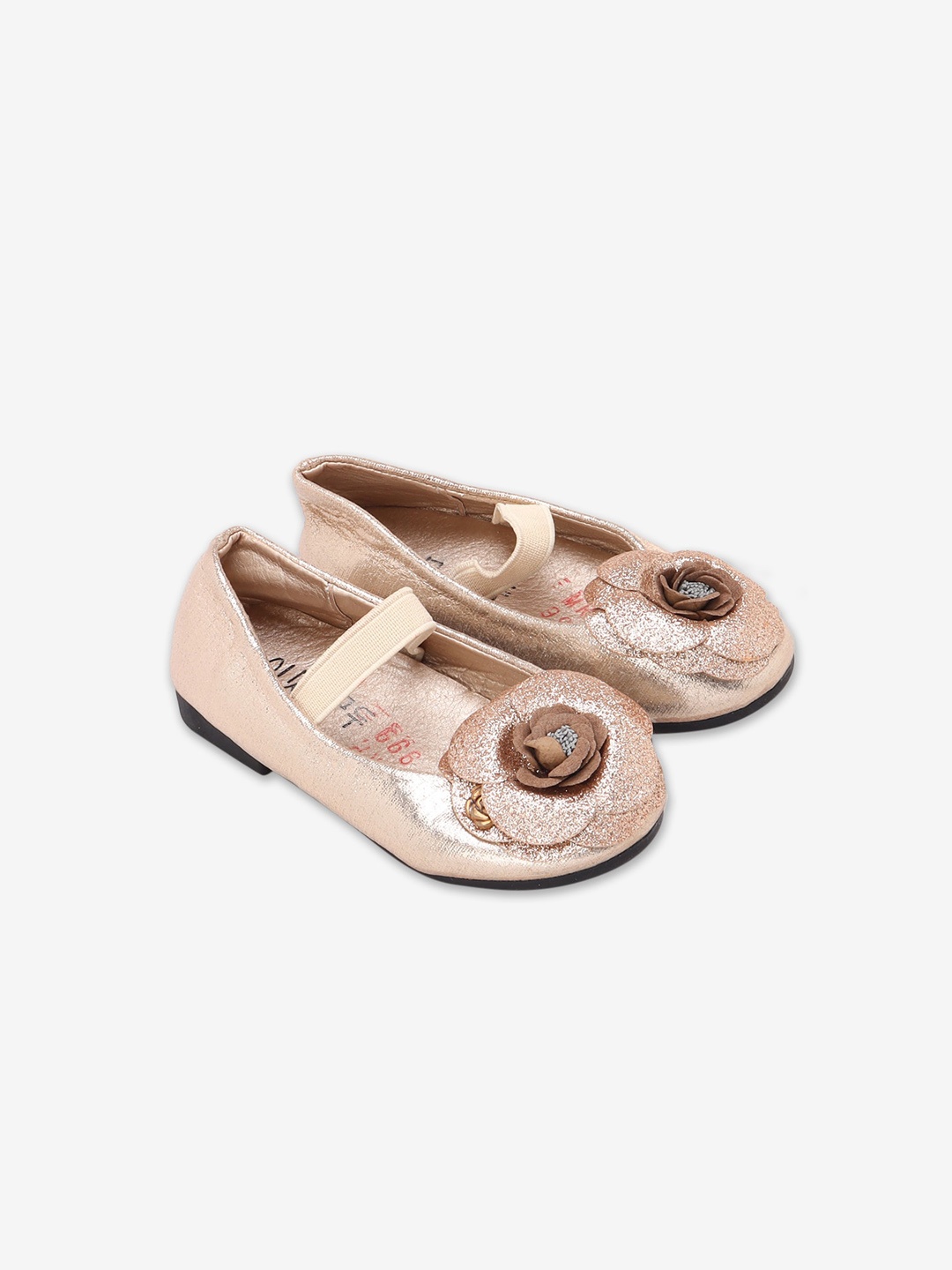 

Hopscotch Girls Gold-Toned Embellished Ballerinas Flats