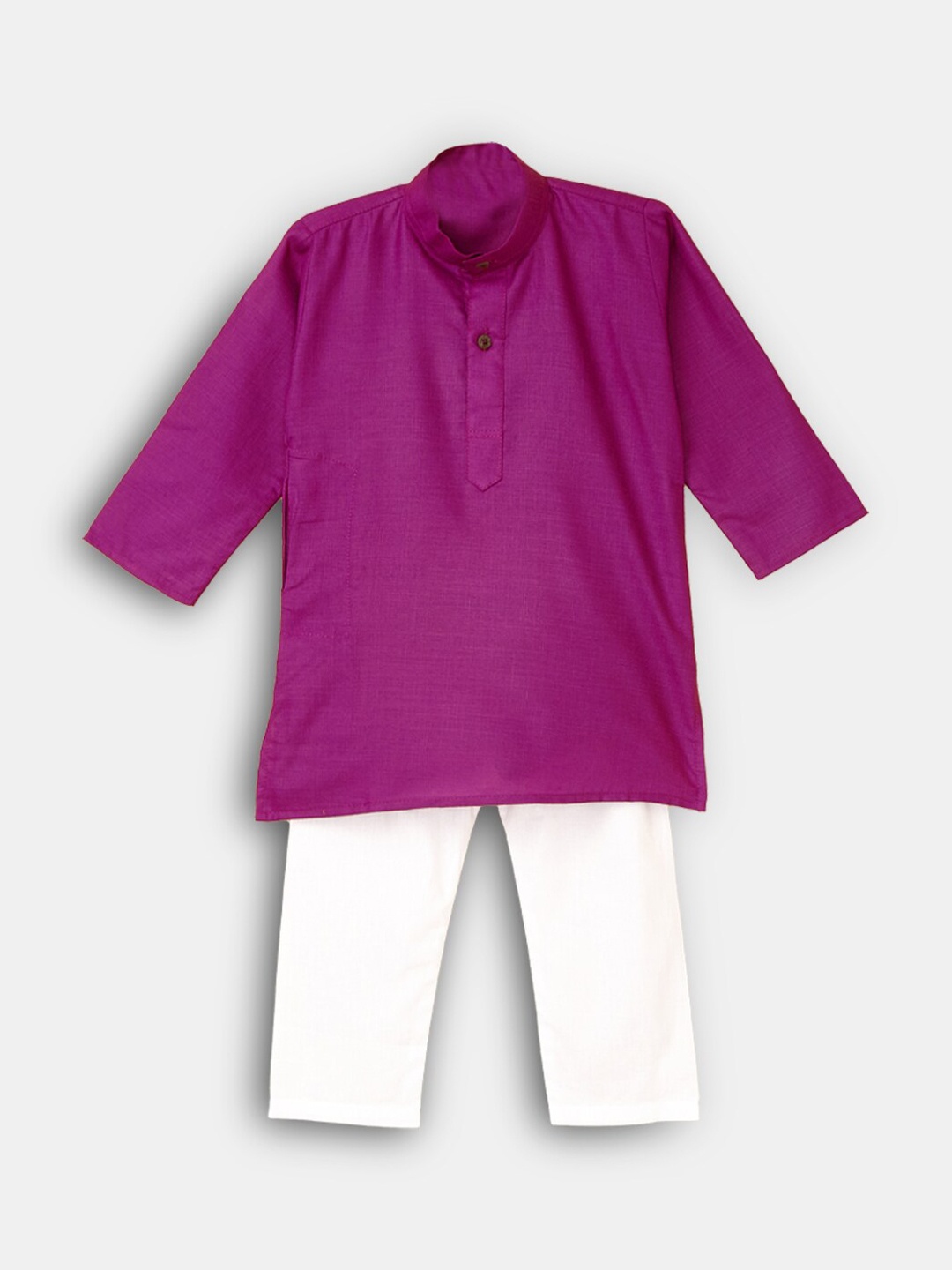 

Hopscotch Boys Purple Pure Cotton Kurta with Pyjama