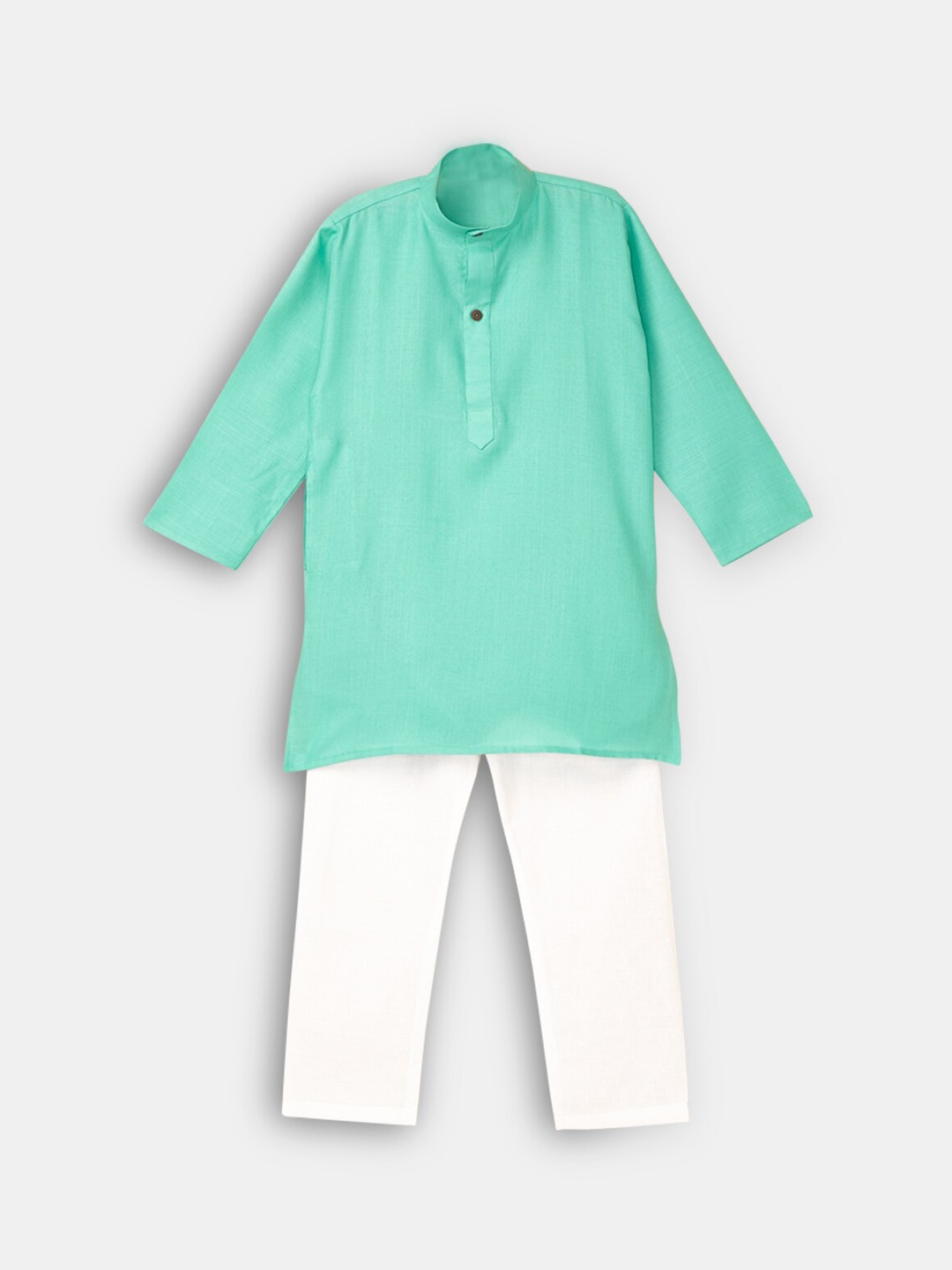 

Hopscotch Boys Sea Green Pure Cotton Kurta with Pyjamas