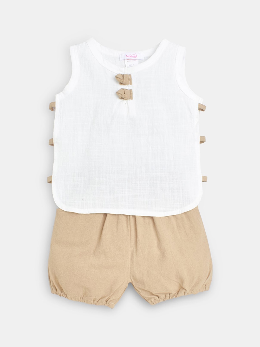 

Hopscotch Boys White & Brown Night suit