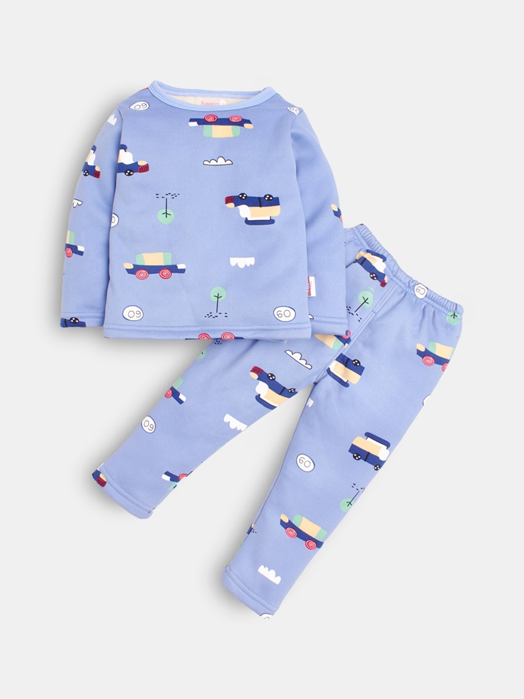 

Hopscotch Boys Blue & White Printed Night suit